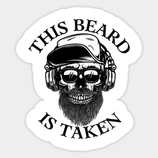 This beard is taken Sticker